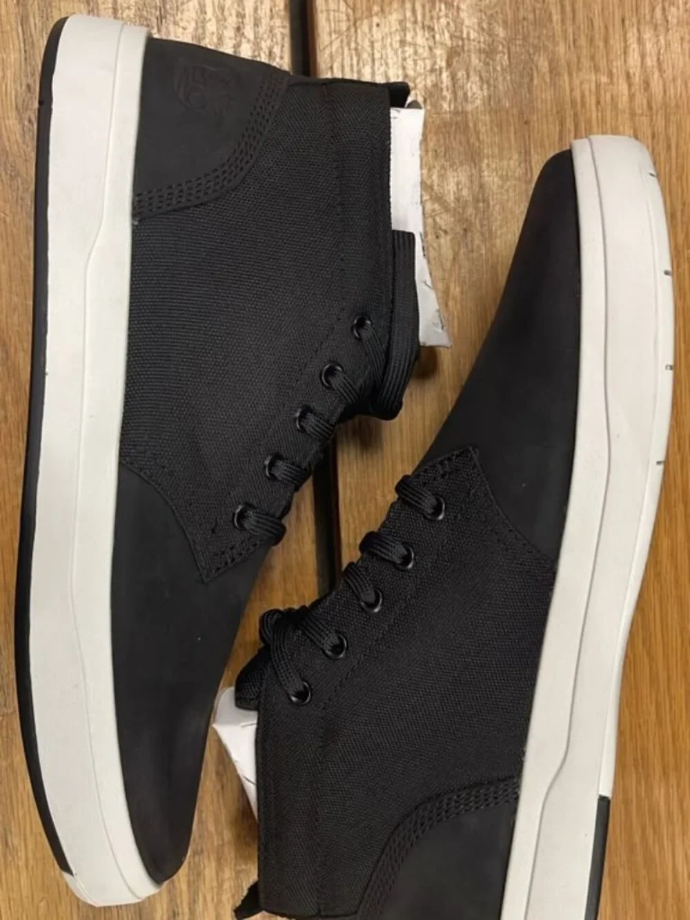 TIMBERLAND MEN'S DAVIS SQUARE MID LACE SNEAKER BLACK BOOTS 1A10I5-001 ALL SIZES